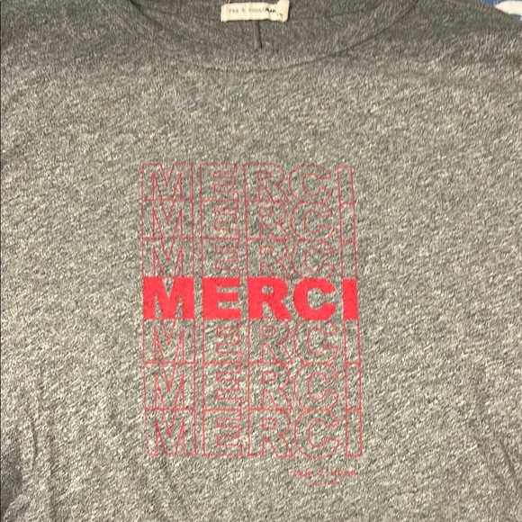 Original Retro Brand Gray Merci T-Shirt - Picture 1 of 5